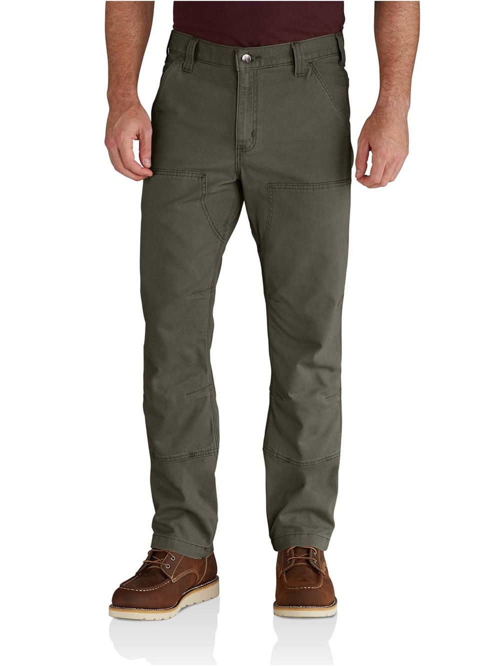 Carhartt Rugged Flex Relaxed Fit Canvas Work Pant in Olive